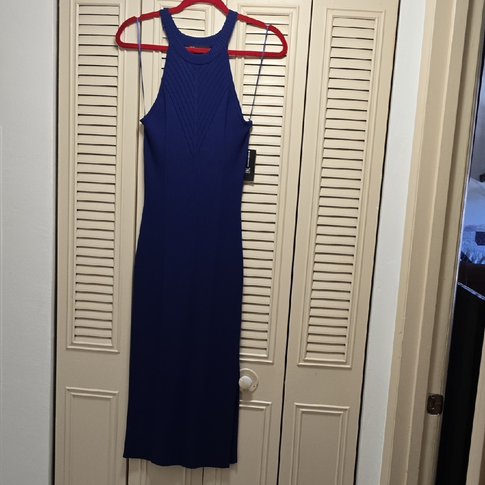 INC International Concepts Navy Midi Dress